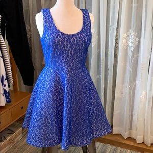 Aqua dress sz large blue/white underlay